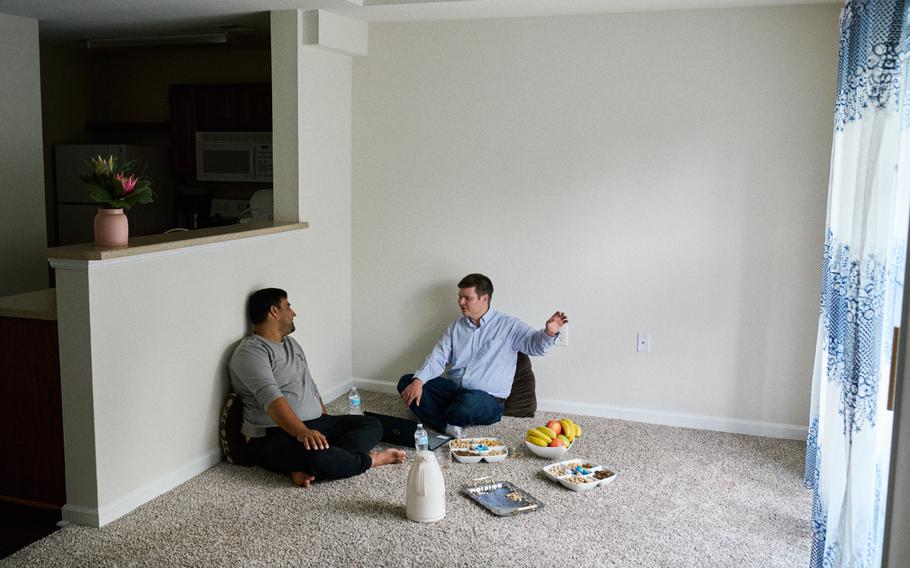 Halpin visits Esmatullah in a Midlothian, Va., apartment the former Afghan officer moved into in July. Halpin continues to help him set up a new life here, and the two men see each other regularly.