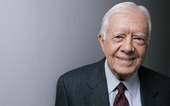 FILE - Former President Jimmy Carter poses for a portrait during the Toronto International Film Festival, Sept. 10, 2007, in Toronto. (AP Photo/Carolyn Kaster, File)