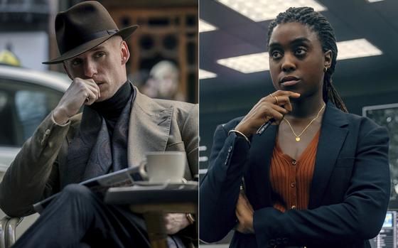 Eddie Redmayne as the Jackal and Lashana Lynch as MI6 employee Bianca Pullman in “The Day of the Jackal,” a TV series based on Frederick Forsyth’s classic thriller novel.