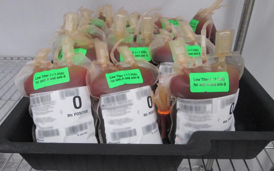 Pictured is low-titer O whole blood, an important blood product that can be transfused into patients of any blood type. The United States faces a “bloody transfusion problem” that is fueling preventable deaths and putting national security at risk, three military and civilian physicians write in a JAMA opinion essay.