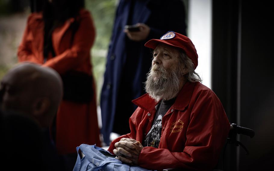 A veteran attends a ceremony