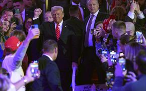 President-elect Donald Trump arrives at a rally ahead of the 60th Presidential Inauguration, Sunday, Jan. 19, 2025, in Washington. (AP Photo/Evan Vucci)