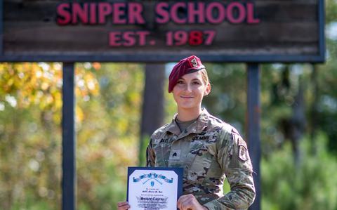 Cavalry soldier becomes Army’s first female active-duty sniper | Stars ...