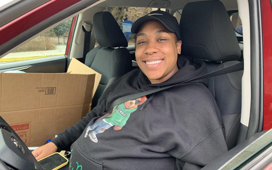 Carisma Carter, a Navy veteran pregnant with twins, is working with a maternity care coordinator from the Atlanta VA’s women veterans program during her pregnancy — her first.