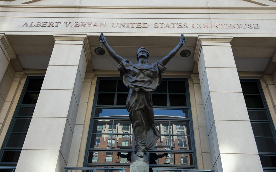 A courthouse in Alexandria, Va., as seen on Sept. 2, 2021. 