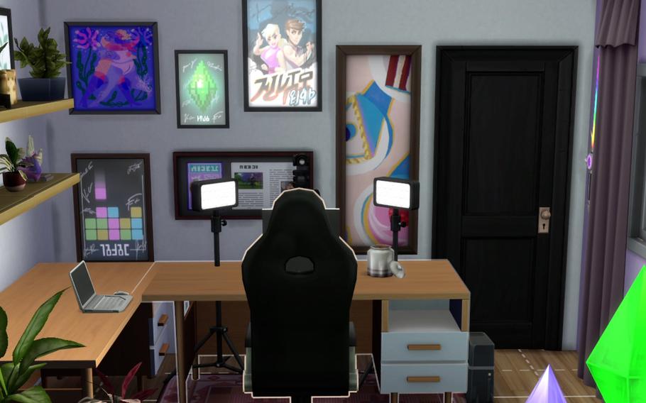 Kelsey Impicciche’s office in The Sims. 