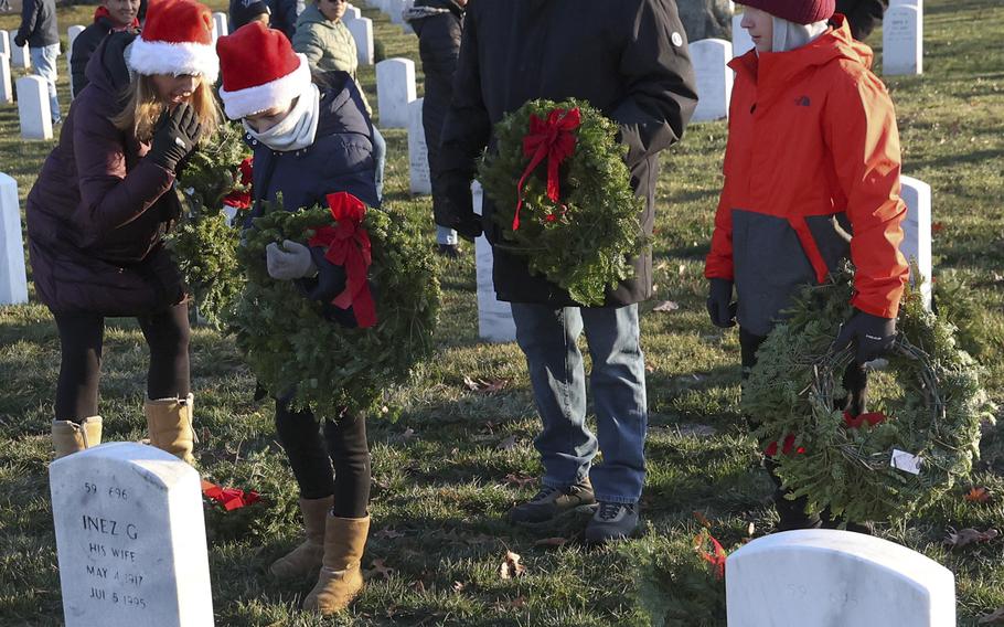 Wreaths Across America at Arlington National Cemetery, Dec. 14, 2024.