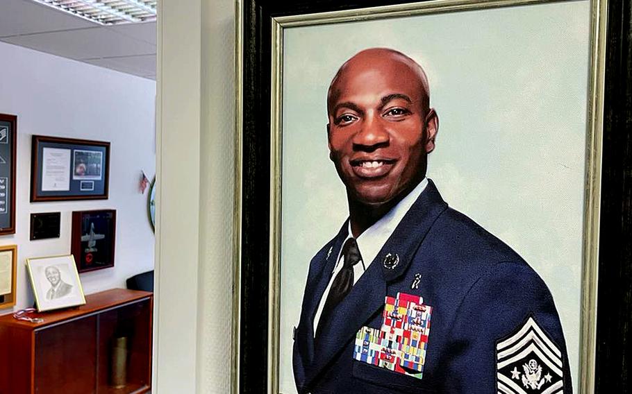 A portrait of retired Chief Master Sgt.of the Air Force Kaleth O. Wright