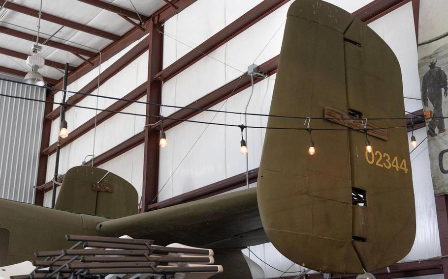 A restored B-25C at Owens Field Airport sports the tail number from General Jimmy Doolittle’s B-25B on Monday, Aug. 7, 2023. The plane is not capable of flight without more extensive renovations.