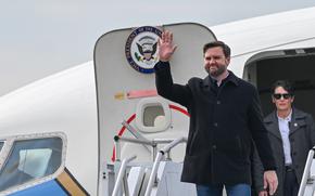 Vice President JD Vance, shown here at Youngstown Air Reserve Station, Ohio, in early February, said Thursday that military deployments are an option if Russia does not negotiate an end to its war with Ukraine.