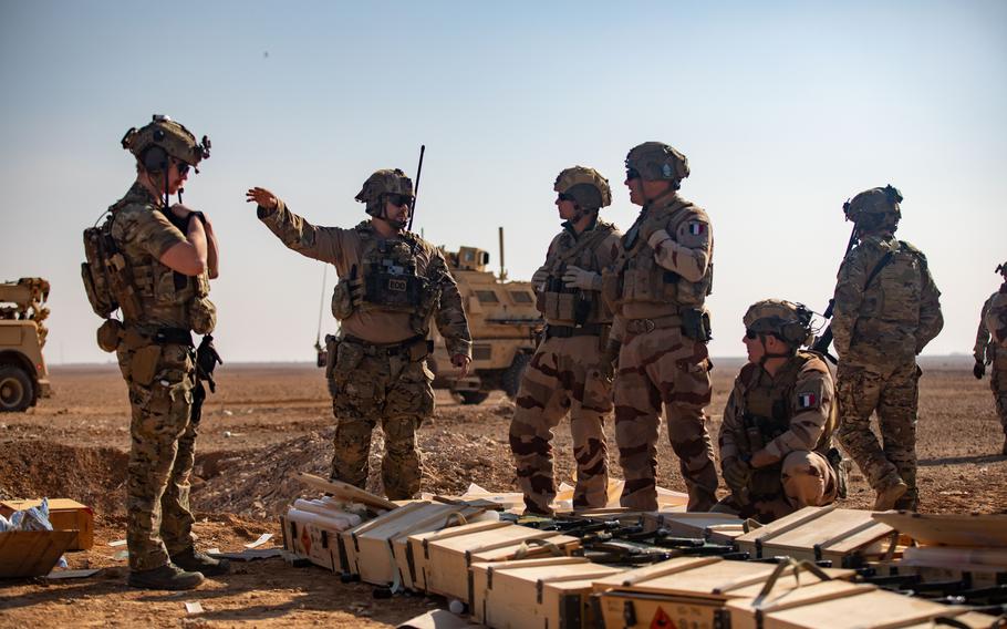 U.S. and French troops in Iraq in 2023.