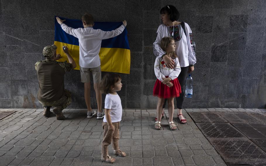 Lyubov Konovalenko, 26, a senior medic in the Aydar Battalion, received a medal.