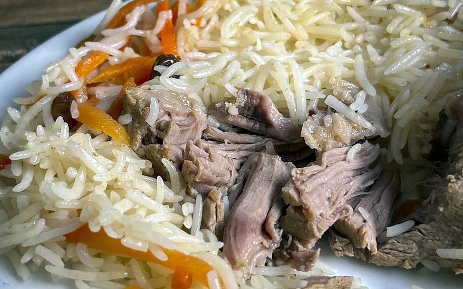 The headliner dish at Miami Food in Kaiserslautern, Germany, is kabuli pulao, a rice-and-lamb entree known as the national dish of Afghanistan.