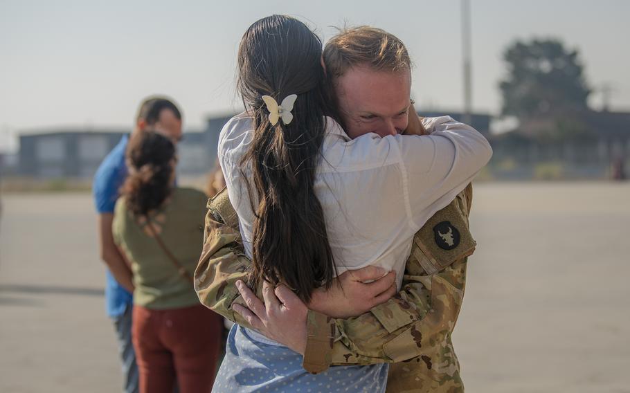 Family and friends bid farewell before Idaho Army National Guard members deploy