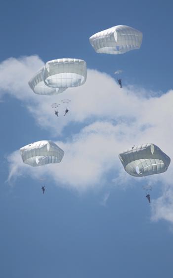 More than 1,300 paratroopers from six countries took part in a commemorative jump into Normandy on June 9, 2024. 