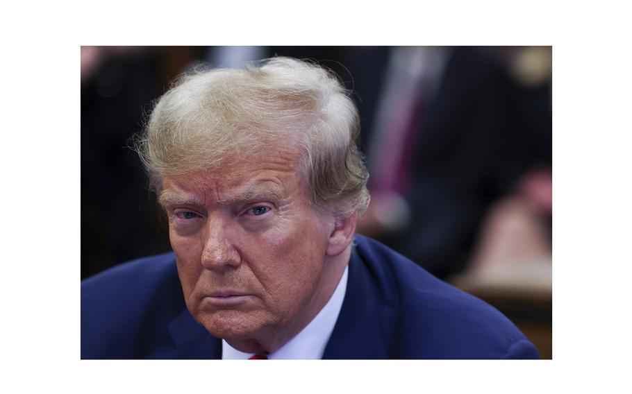 Former President Donald Trump attends the closing arguments in the Trump Organization civil fraud trial at New York State Supreme Court in Manhattan on Thursday, Jan. 11, 2024.