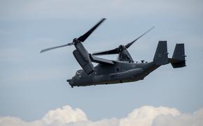 An Air Force CV-22B Osprey of the 21st Special Operations Squadron, takes flight for the first time since November 2023 at Yokota Air Base, Japan, July 2, 2024. 
