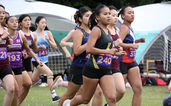 There were a total of 332 runners across 37 schools at the combined Far East-API meet. Among them, three schools each bore the Panthers and Knights mascots and two the Dolphins.