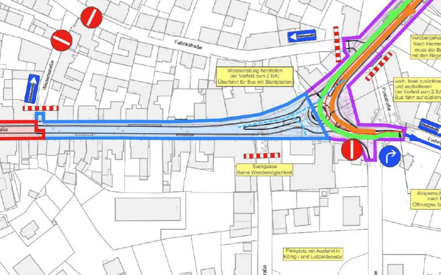 Phase two of the Kaiserstrasse project will focus on the section between Wiesenstrasse and Pallmanns Eck. Road closures and detours will remain in effect during this period.