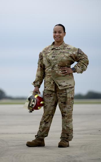 Air Force Tech. Sgt. poses for photo