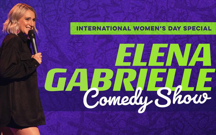 Elena Gabrielle, an Australian comedian and YouTuber headlines the International Women’s Day comedy special at Kazabra Club, March 8, 2024.