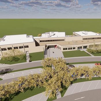 A rendering of the new Baumholder Elementary School, which is slated to be constructed and ready to accommodate up to 700 students by the start of the 2027-28 school year.