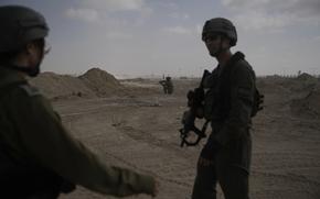 Israeli soldiers take up positions next to the Philadelphi Corridor in Gaza along the border with Egypt on Sept. 13, 2024.