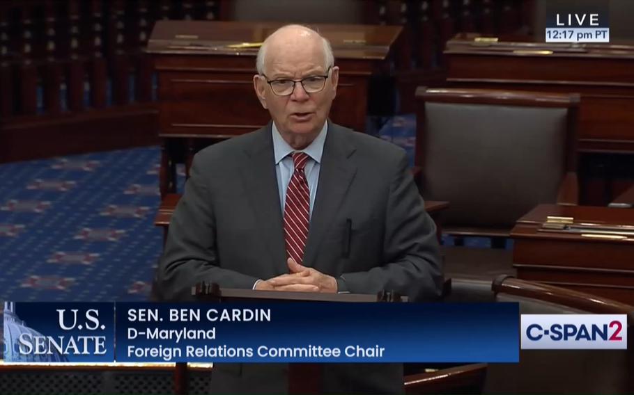 Sen. Ben Cardin delivering remarks