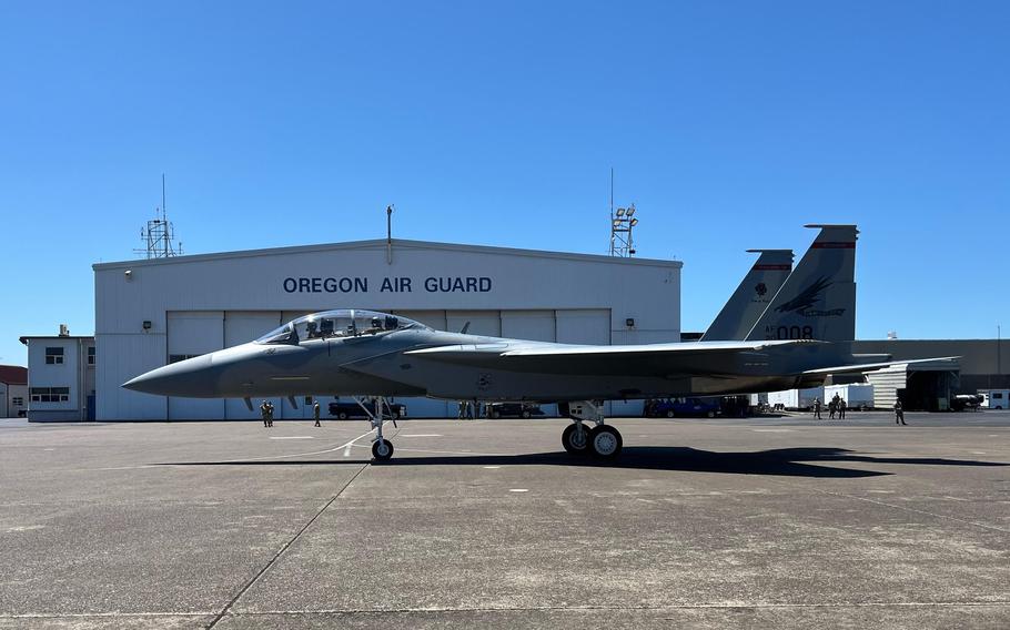 A combat-ready F-15EX Eagle II landed June 5 at Portland Air National Guard Base, making the 142nd Wing the first operational unit in the Air Force to field the strike fighter. 