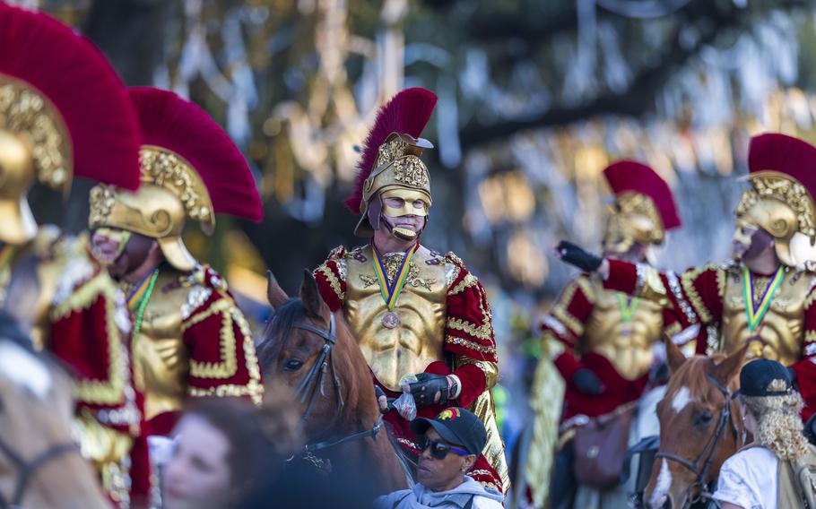 The Krewe of Bacchus rolls through the streets of New Orleans