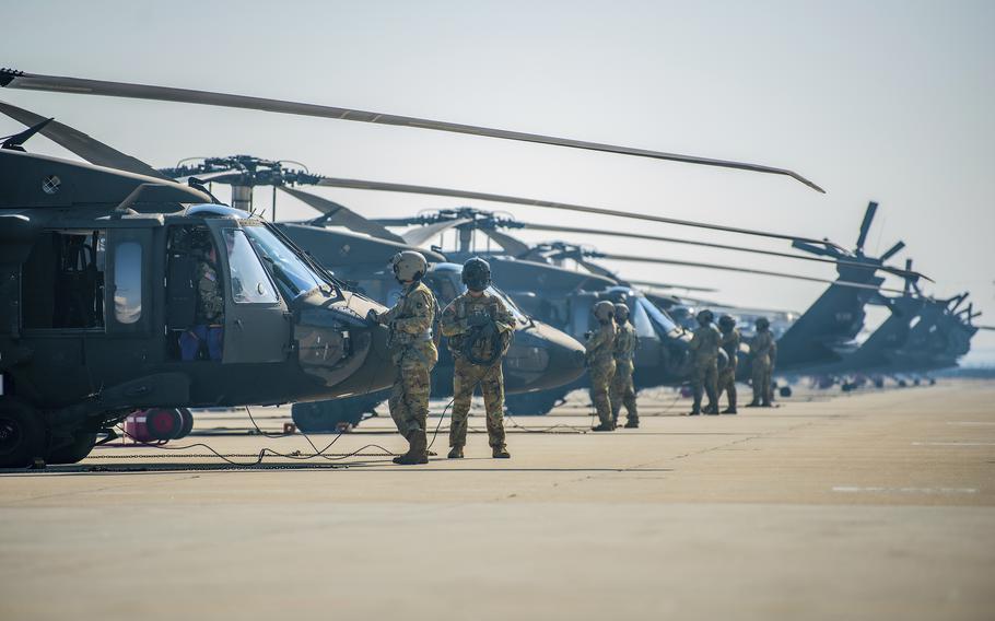 Family and friends bid farewell before Idaho Army National Guard members deploy