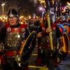 The Hogmanay Festival in Edinburgh, Scotland, involves a torchlight procession.