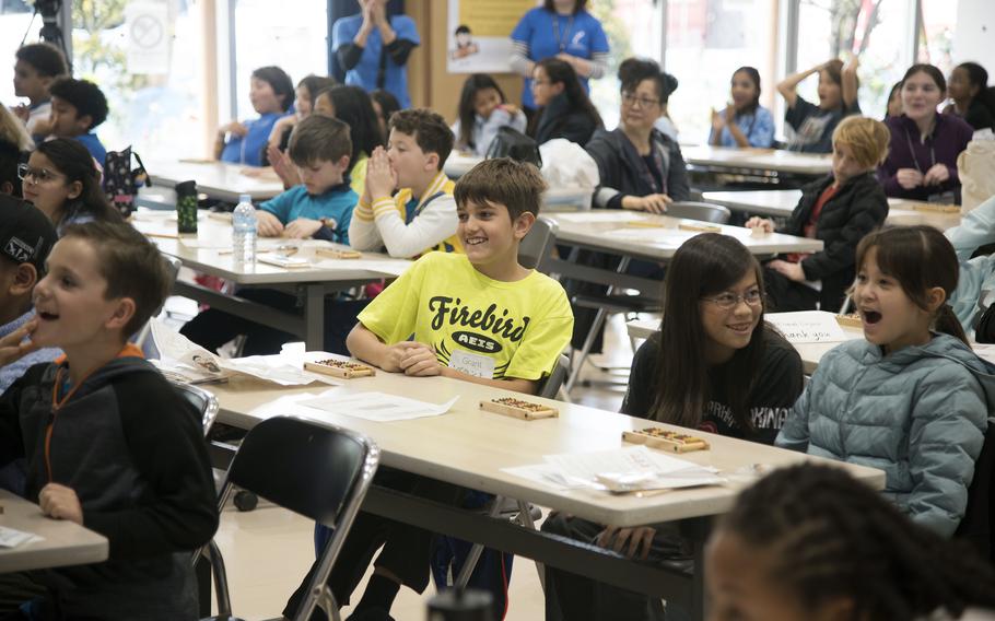 DODEA elementary students learn soroban, a Japanese math skill, in Okinawa, Japan. 