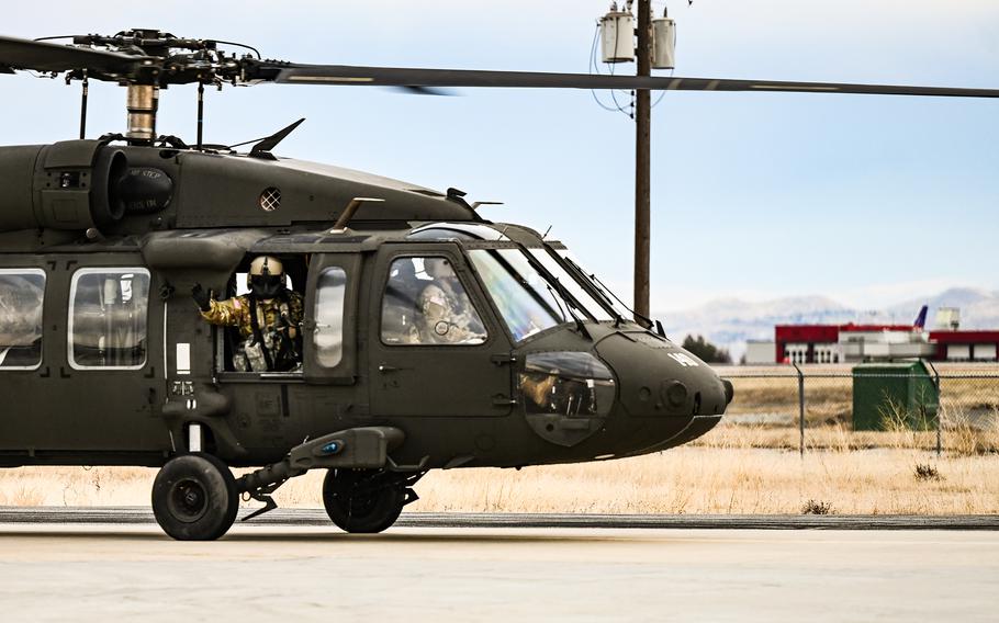 A UH-60 Black Hawk helicopter