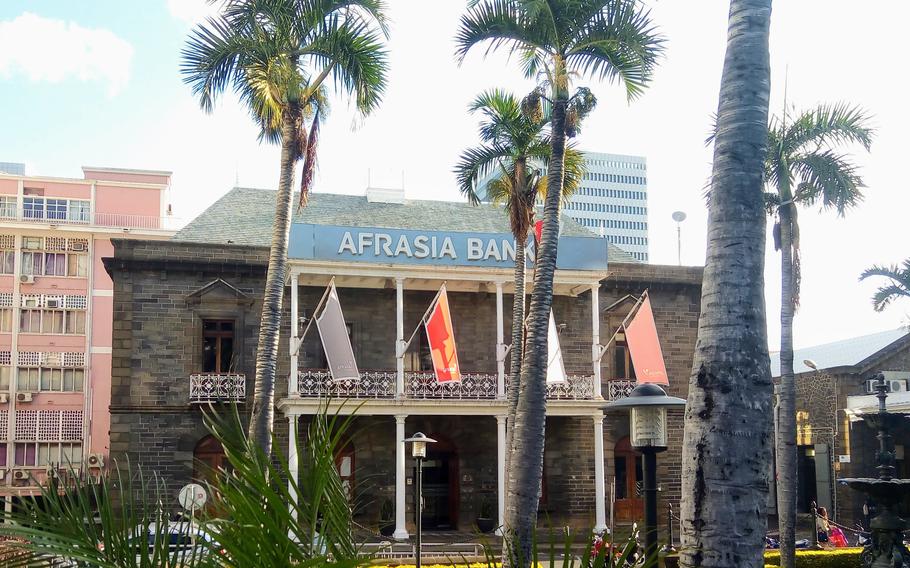 A bank in Port Louis, Mauritius