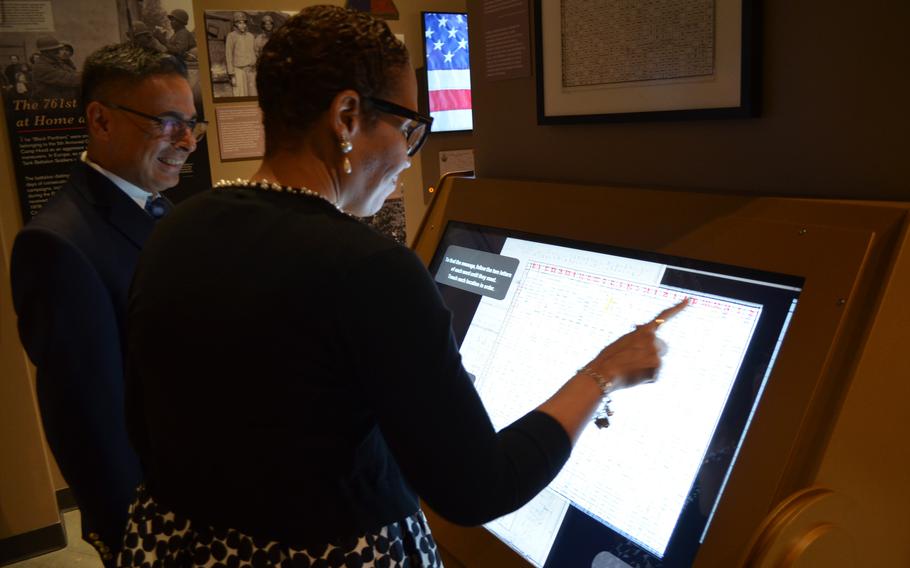 Sherry McDowney and Rudy Rocha at the National Mounted Warrior Museum at Fort Cavazos, Texas.