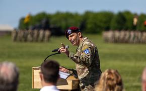 Lt. Gen. Christopher Donahue giving a speech.