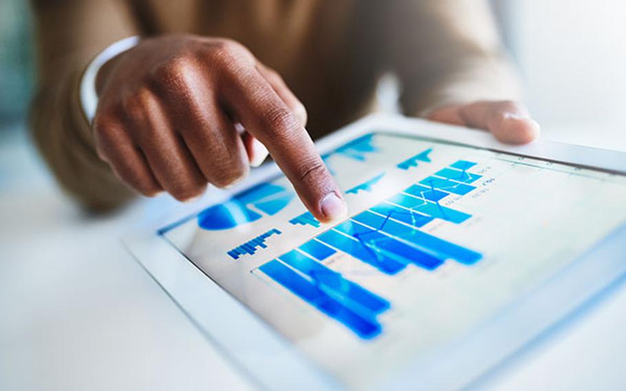 Businessman using a digital tablet