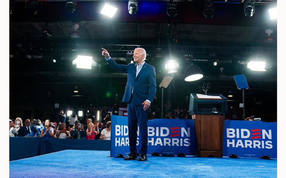 President Biden during a campaign event at the North Carolina State Fairgrounds in Raleigh on Friday, June 28, 2024.
