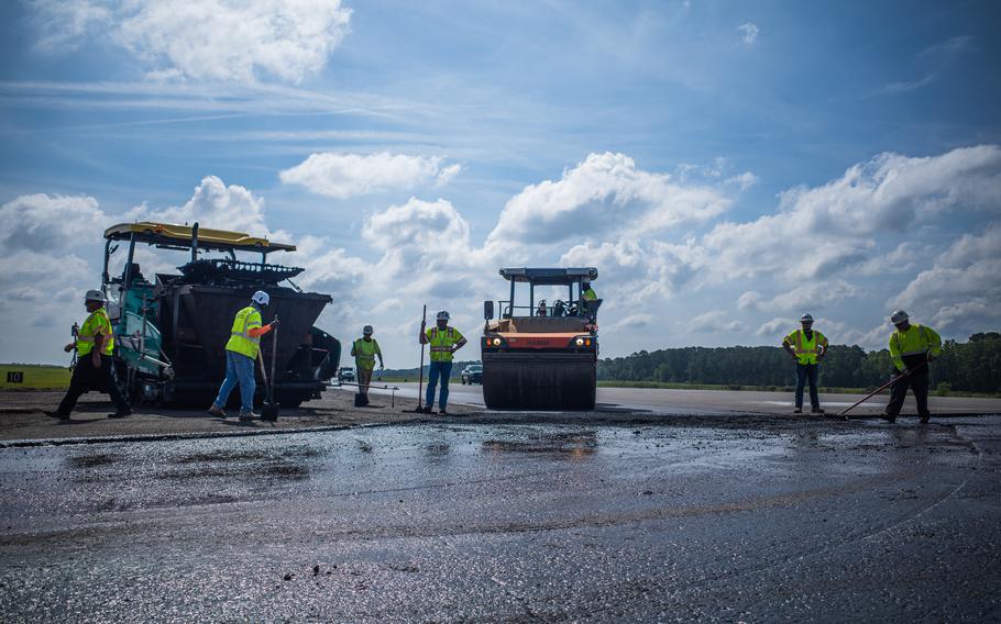 The U.S. Army Corps of Engineers has begun repaving the runway at Hunter Army Airfield in Georgia, with completion expected by July 31, 2023. The portion being repaved is approximately 10,000 feet long and 200 feet wide.