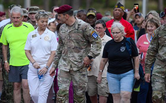 Lt. Gen. Chris Donahue leads the first-ever Sunset Liberty March ...