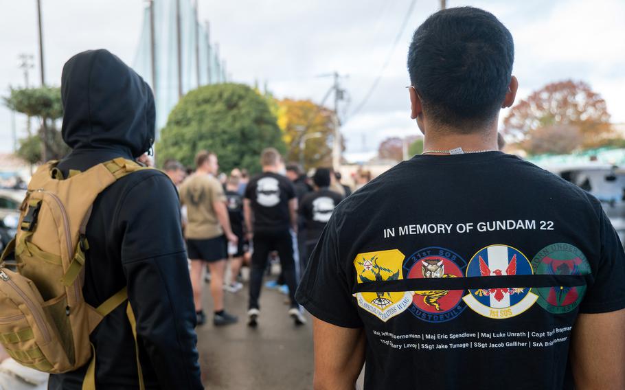 Runners prepare to set off on a 5K race.