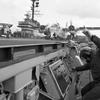 Somewhere in the Mediterranean Sea, Apr. 16, 1970: The catapult deckedge operator signals as a C-1 Trader is readied for a catapult launch aboard the USS Forrestal. The ship is conducting operations in the Mediterranean Sea. 

Looking for Stars and Stripes’ historic coverage? Subscribe to Stars and Stripes’ historic newspaper archive! We have digitized our 1948-1999 European and Pacific editions, as well as several of our WWII editions and made them available online through https://starsandstripes.newspaperarchive.com/

META TAGS: U.S. Navy; USS Forrestal; 6th Fleet; aircraft carrier; attack aircraft carrier; launch; catapult; flight deck