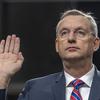 VA Secretary nominee Doug Collins take an oath on Tuesday, Jan. 21, 2025 before his confirmation hearing at the U.S. Senate Committee on Veteran Affairs in Washington. Eric Kayne/Stars and Stripes)