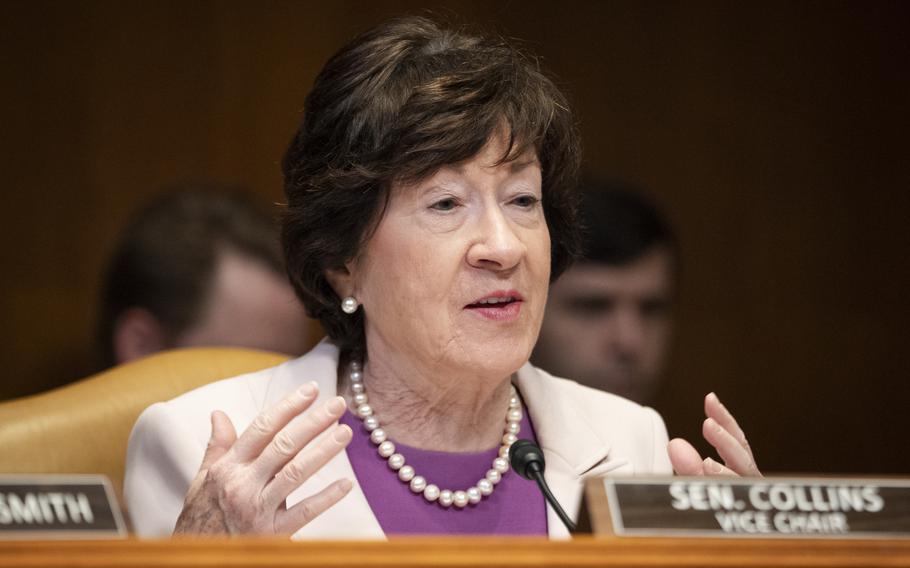 Sen. Susan Collins, R-Maine, speaks