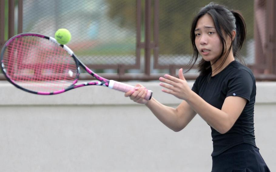 Junior Sophia Clave returns for her third year of tennis with Osan.