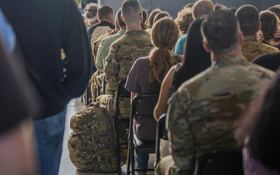 Family and friends bid farewell before Idaho Army National Guard members deploy