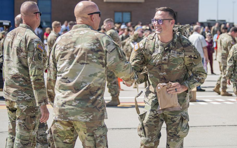 Family and friends bid farewell before Idaho Army National Guard members deploy