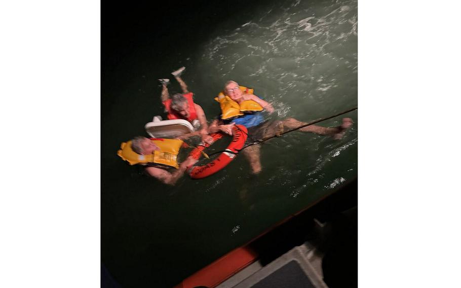 Three mariners were left adrift in the dark Saturday, June 29, 2024, when their vessel sank in the Gulf of Mexico off the coast Florida.