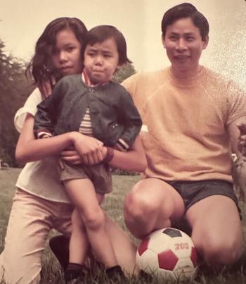 Hoang Ly, with his children, Robin, left, and Tom, in Virginia in the late 1970s. 